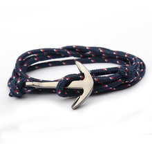 Load image into Gallery viewer, NIUYITID Pirate Navy Anchor Bracelet